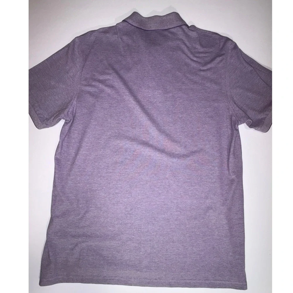 IZOD Mens Polo Shirt Purple Heathered Texture Classic Fit XL - Picture 6 of 7